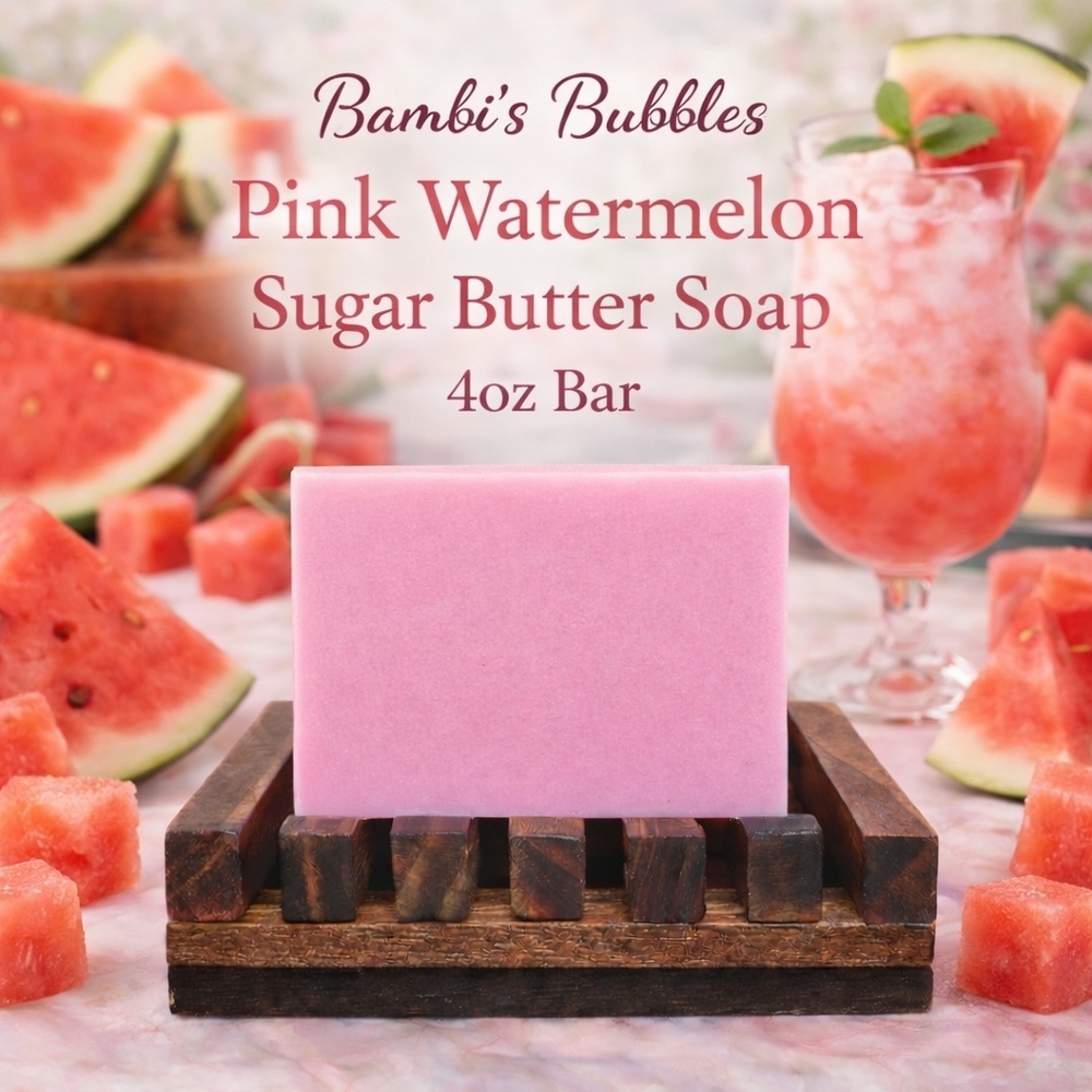 LAST ONE! Pink Watermelon Sugar Shea Butter 4oz Bar